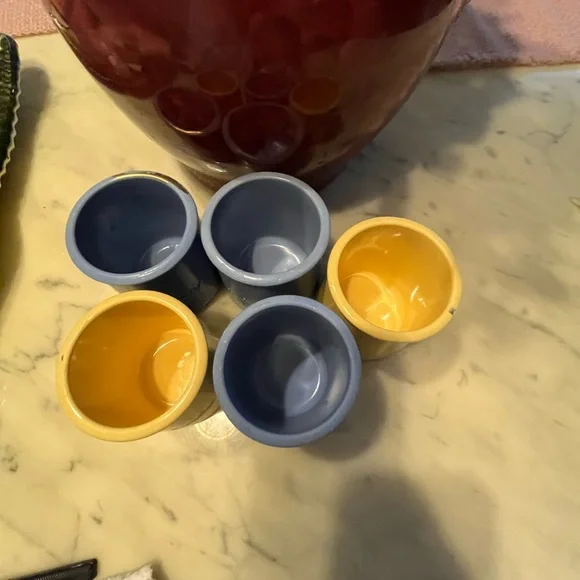 Set of (5) LA Fermièrepottery jar